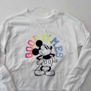 GAP White Mickey Mouse 'Good Times' Kids Sweatshirt